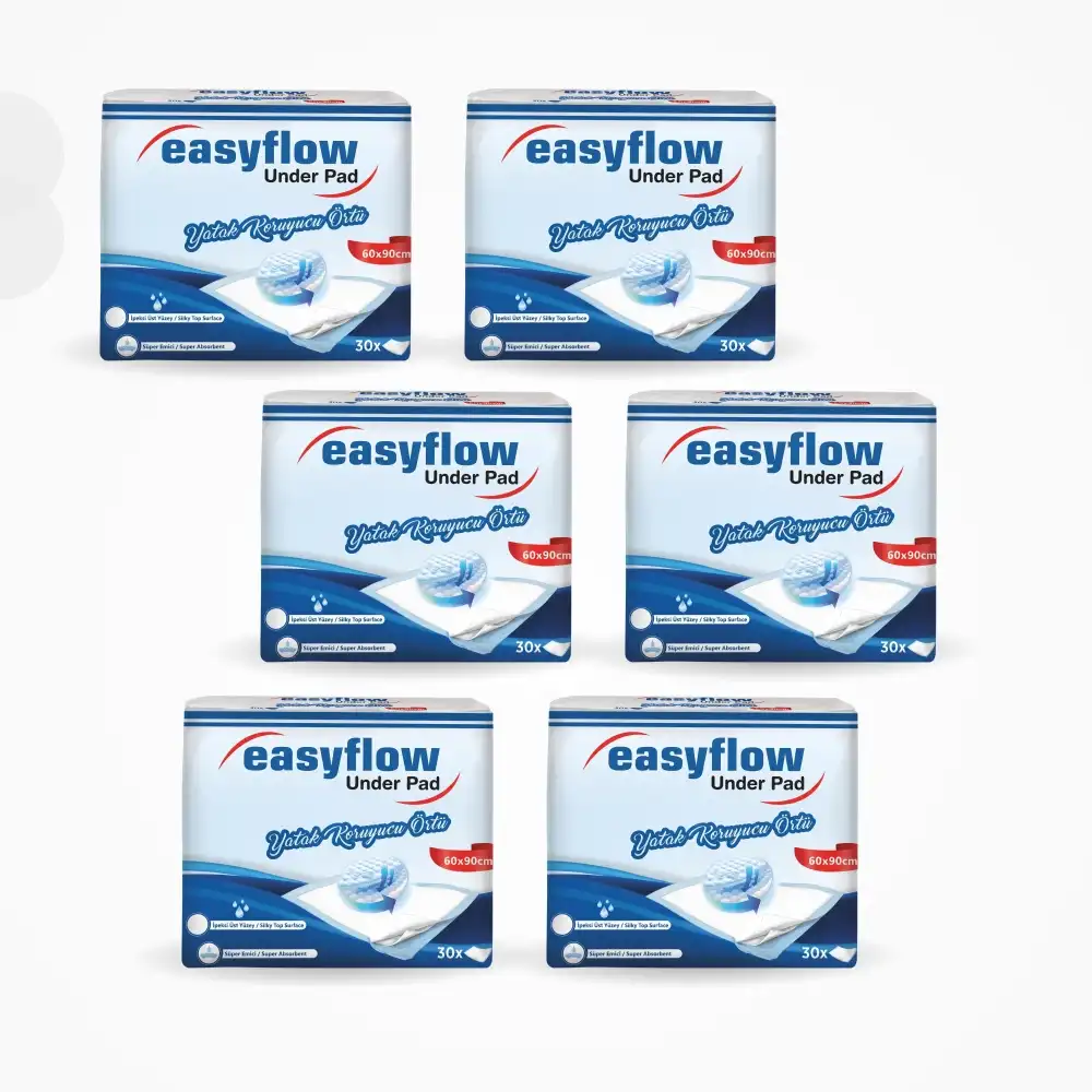 Easyflow Yatak Koruyucu 60cm x 90cm 30lu Paket x 6 Paket (180 Adet)