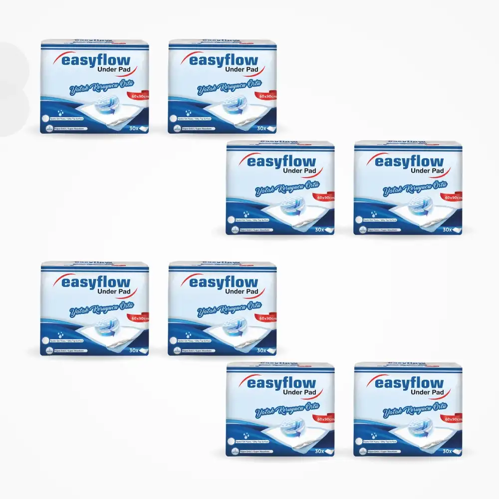 Easyflow Yatak Koruyucu 60cm x 90cm 30lu Paket x 8 Paket (240 Adet)