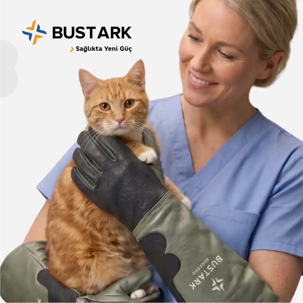 Bustark Koruma Eldiveni (Kedi Tutma Eldiveni) Dirseğe Kadar Çift - BT-55-PRO
