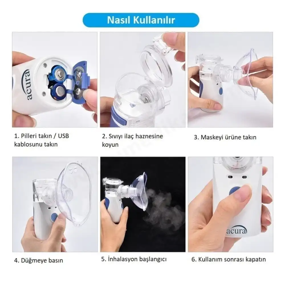 Acura Taşınabilir Mesh Nebulizatör Çok Hafif Süper Sessiz AC-4020