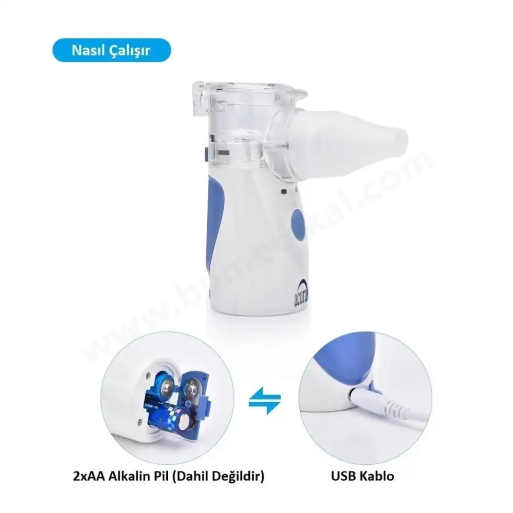 Acura Taşınabilir Mesh Nebulizatör Çok Hafif Süper Sessiz AC-4020