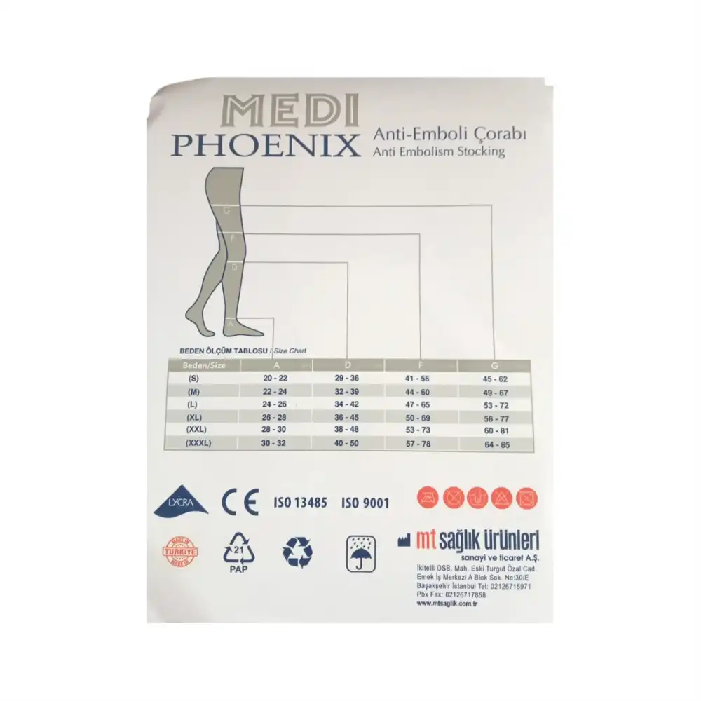 Anti Emboli Dizüstü Varis Çorabı 3XL