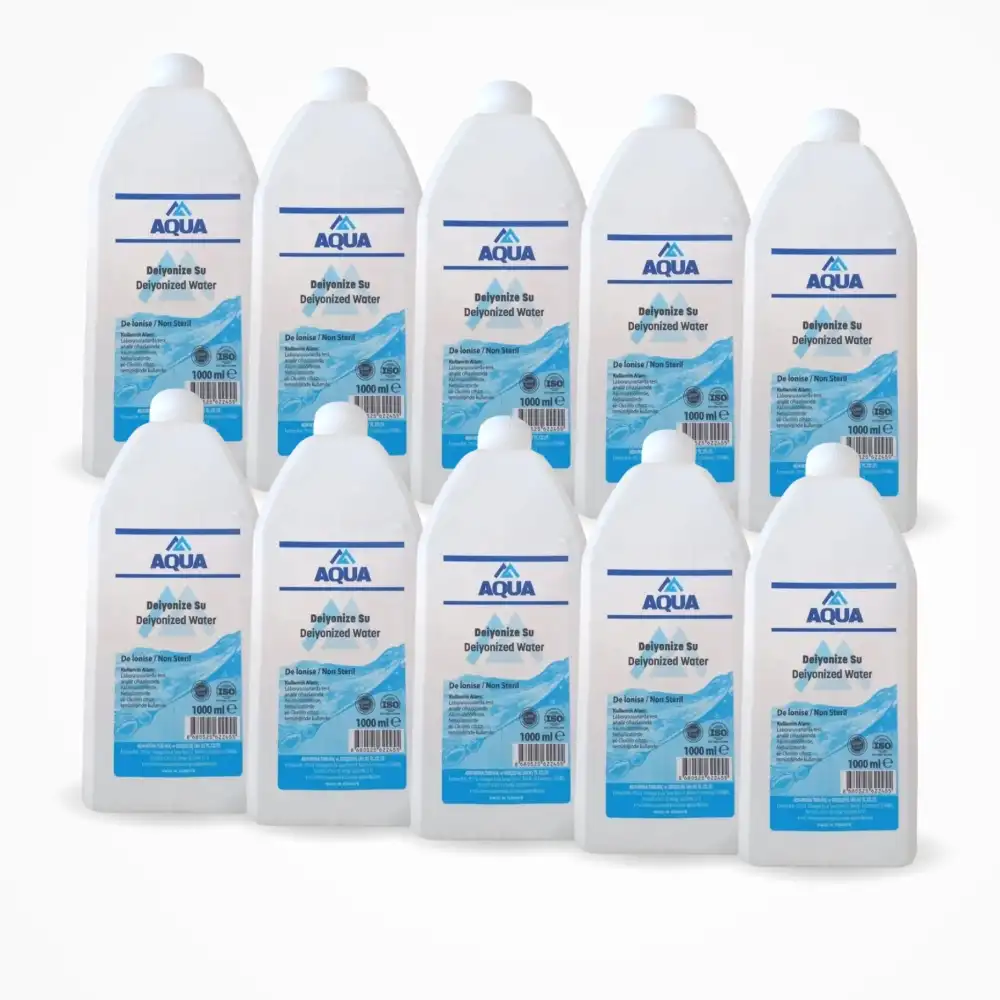 Aqua Deiyonize Su (Distile Su) 1 LT - 10 Adet