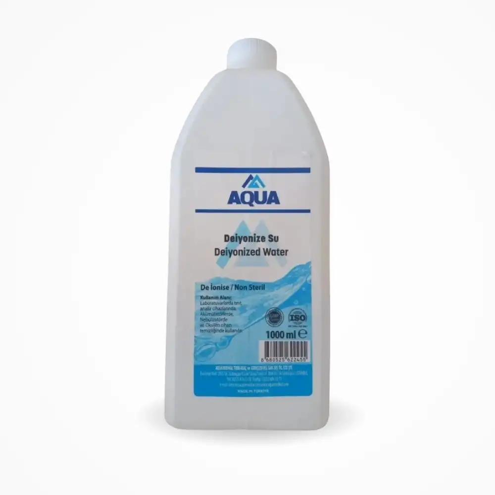 Aqua Deiyonize Su (Distile Su) 1 LT - 16 Adet (1 Koli)