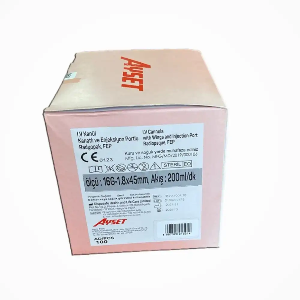 Ayset Branül (İntraket) Gri 16G 100’lü Kutu