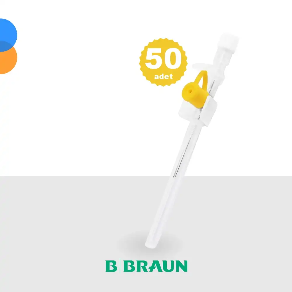 B Braun Vasofix Branül (Intraket) Sarı (24G) 50li Kutu