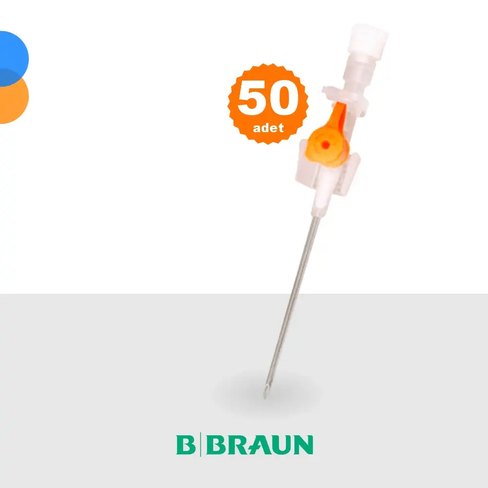 B Braun Vasofix Branül (intraket) Turuncu (14G) 50li Paket