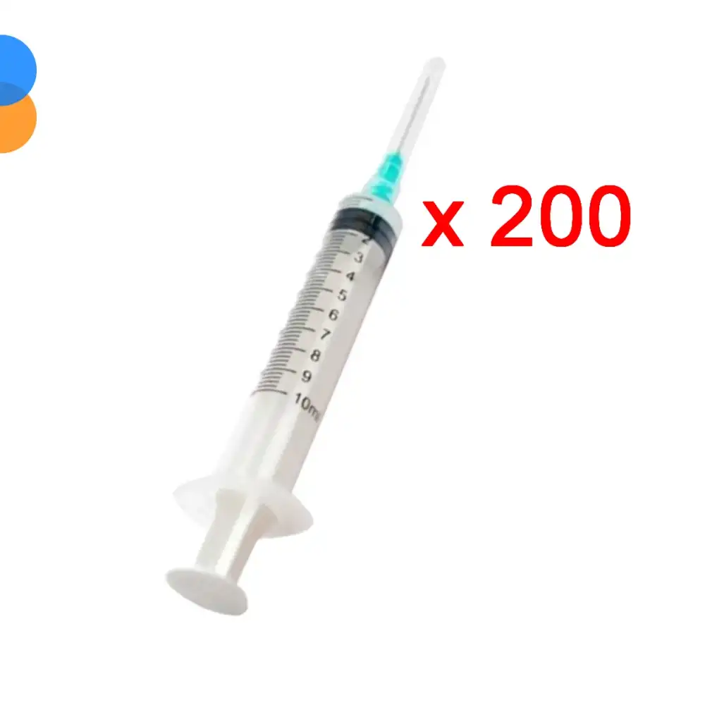 Berika 10cc Enjektör 3 Parça Yeşil (21G) 200lü Kutu