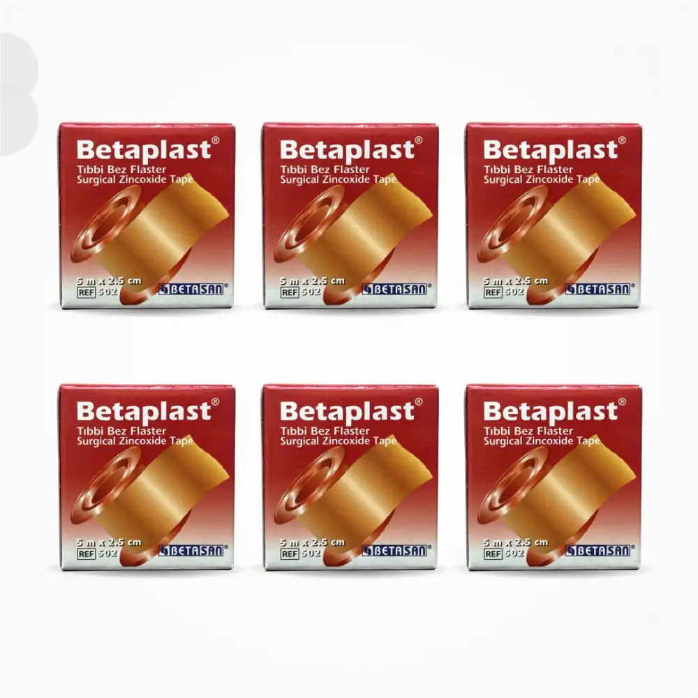 BetaPlast Tıbbi Bez Flaster 2,5cm x 5m - 6 Adet