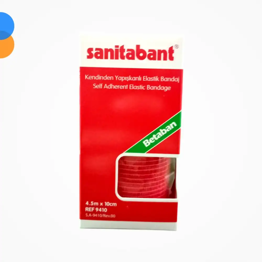 Betasan Sanitabant Coban Bandaj 10 cm x 4,5m (Kendinden Yapışkanlı - Kutulu)