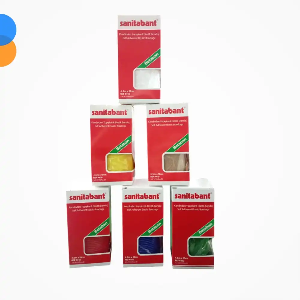 Betasan Sanitabant Coban Bandaj 10 cm x 4,5m (Kendinden Yapışkanlı - Kutulu)