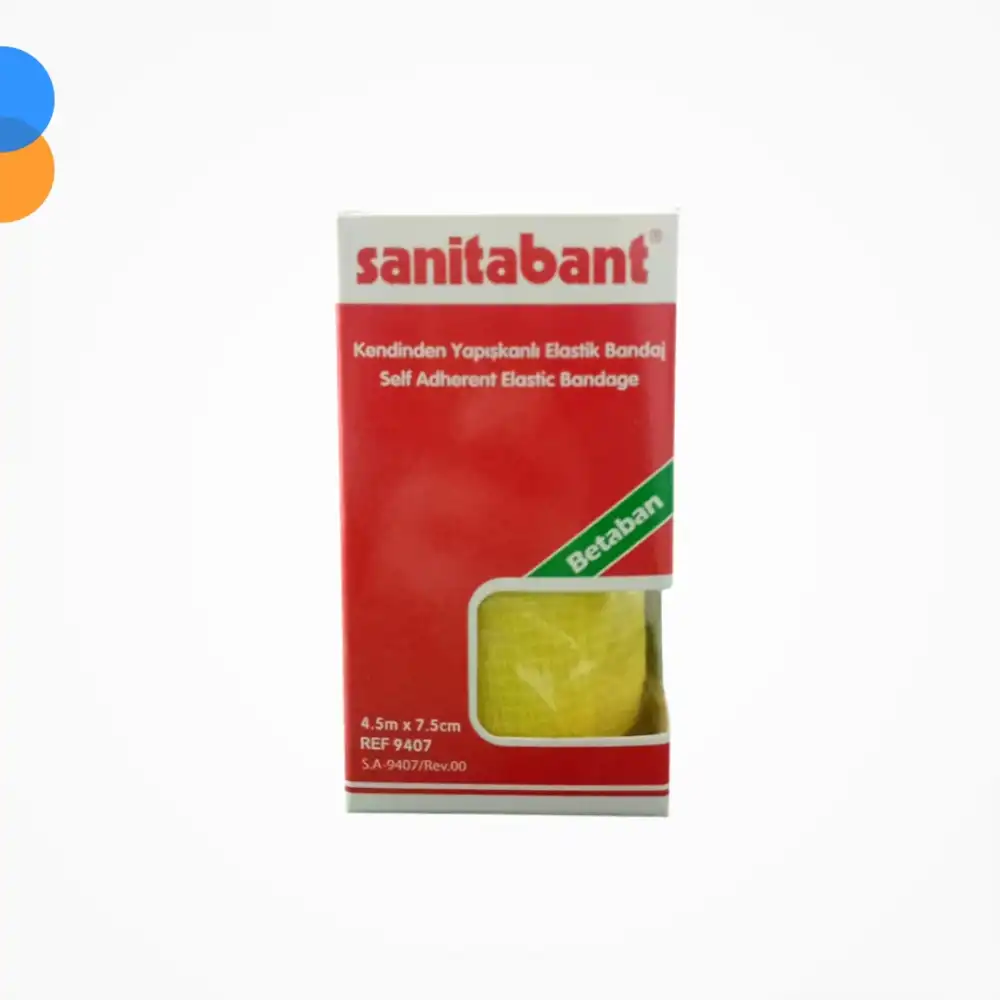 Betasan Sanitabant Coban Bandaj 7,5 cm x 4,5m (Kendinden Yapışkanlı - Kutulu)