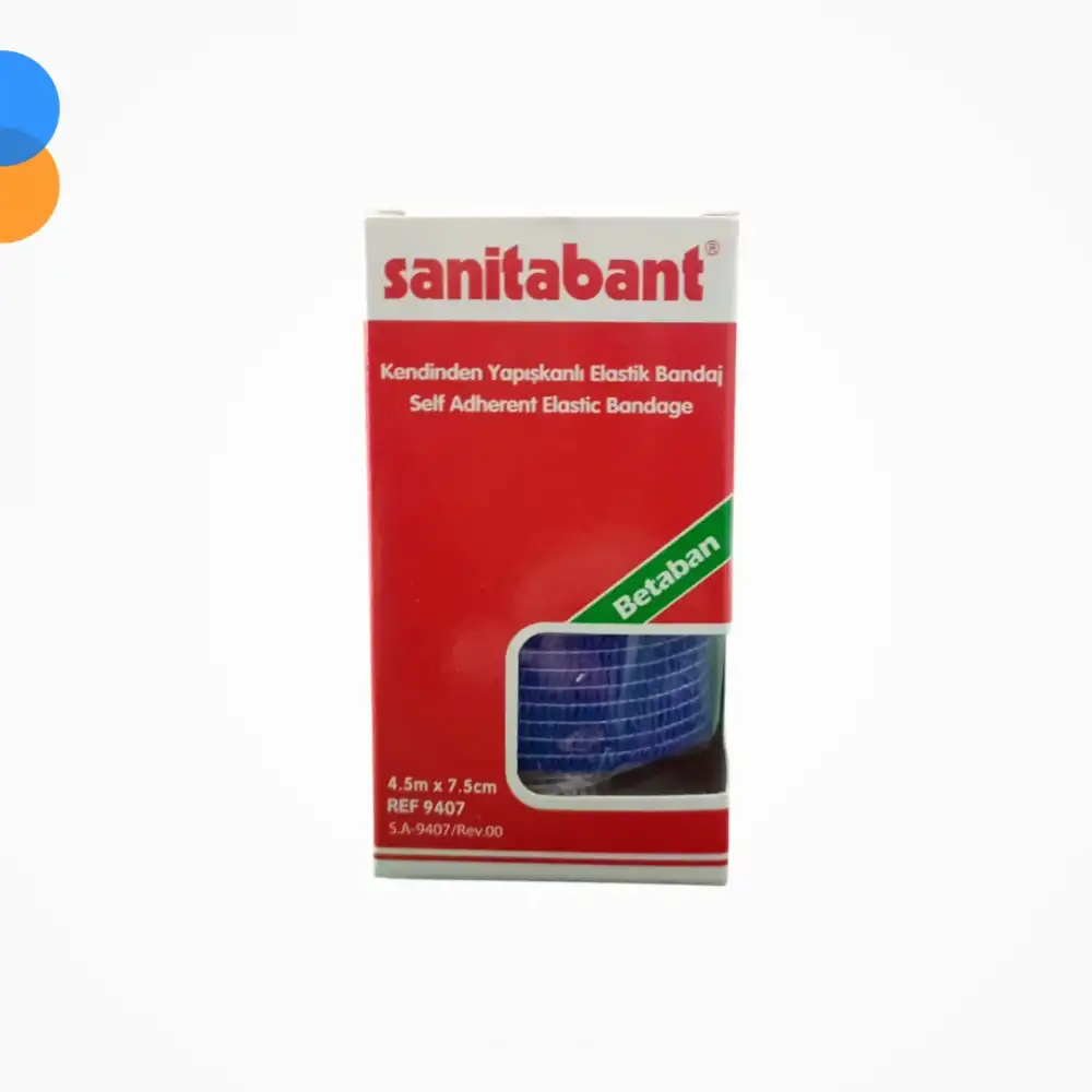 Betasan Sanitabant Coban Bandaj 7,5 cm x 4,5m (Kendinden Yapışkanlı - Kutulu)