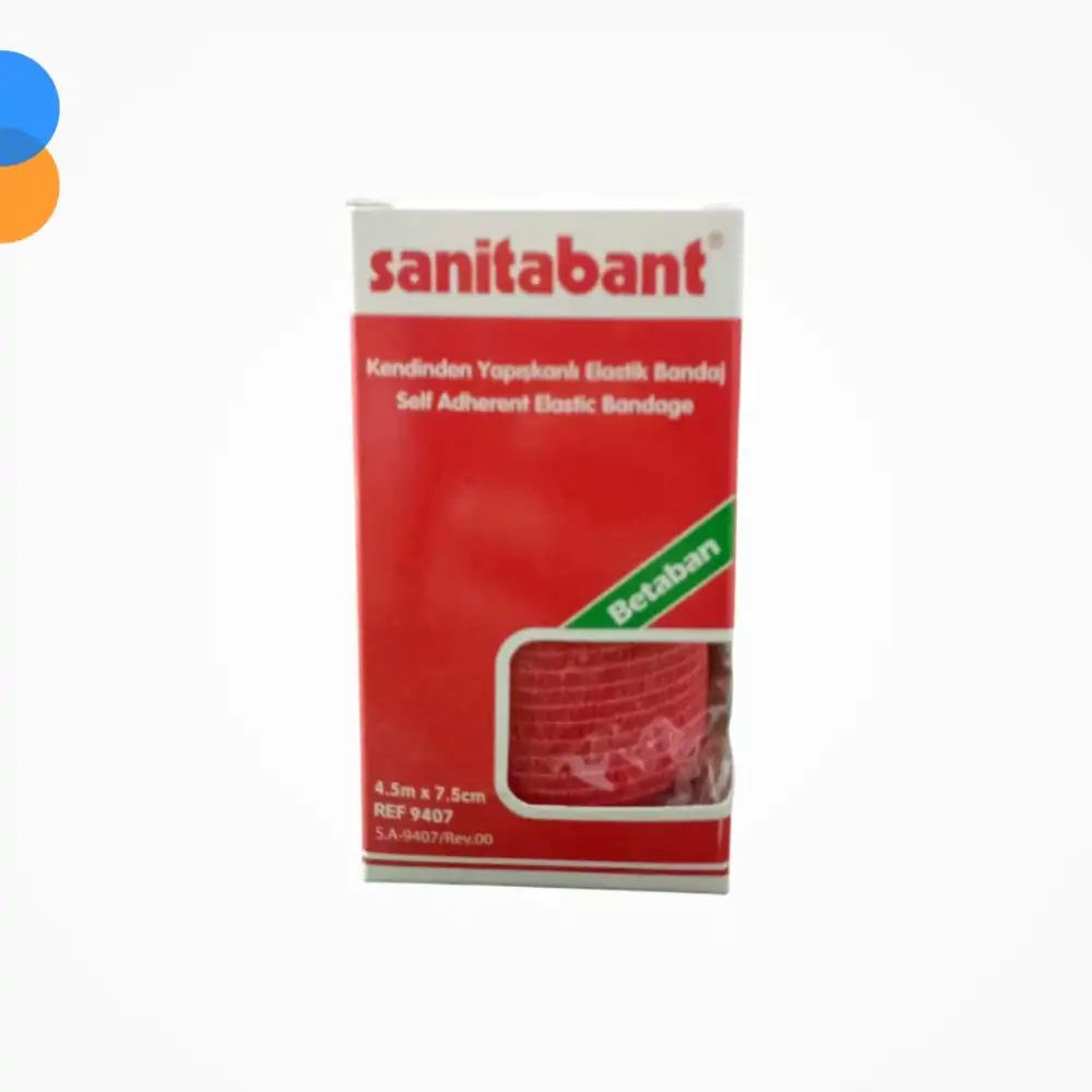 Betasan Sanitabant Coban Bandaj 7,5 cm x 4,5m (Kendinden Yapışkanlı - Kutulu)