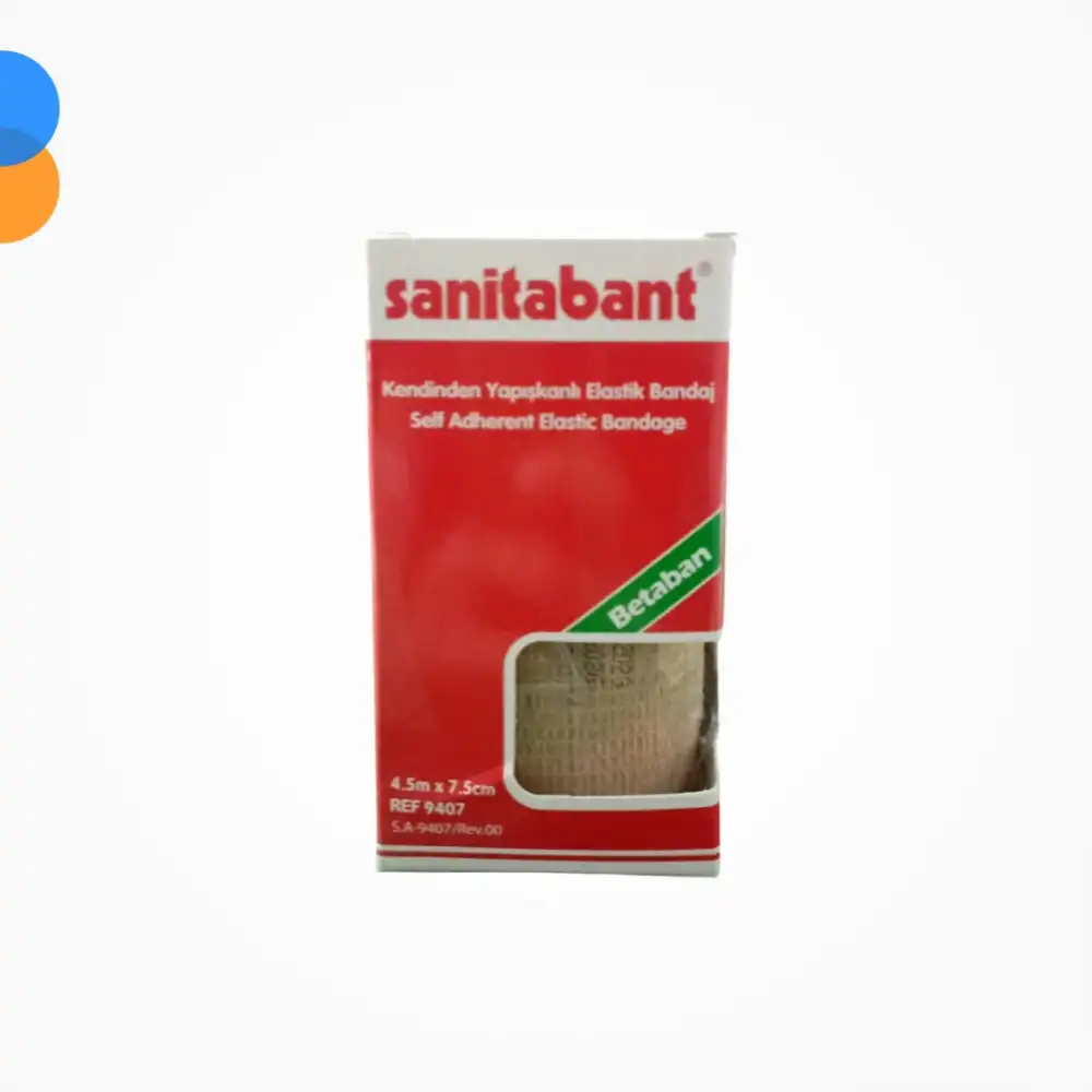 Betasan Sanitabant Coban Bandaj 7,5 cm x 4,5m (Kendinden Yapışkanlı - Kutulu)
