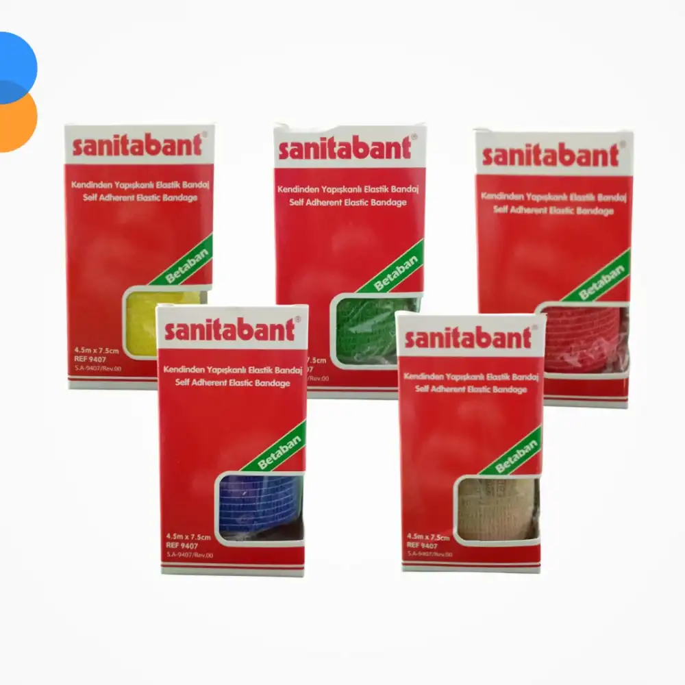 Betasan Sanitabant Coban Bandaj 7,5 cm x 4,5m (Kendinden Yapışkanlı - Kutulu)
