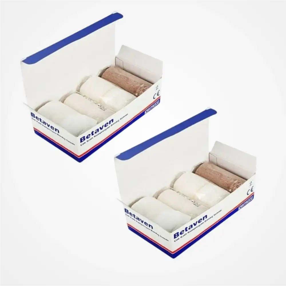 Betaven Dörtlü Çok Katlı Kompresyon Bandaj Sistemi - 2 Paket