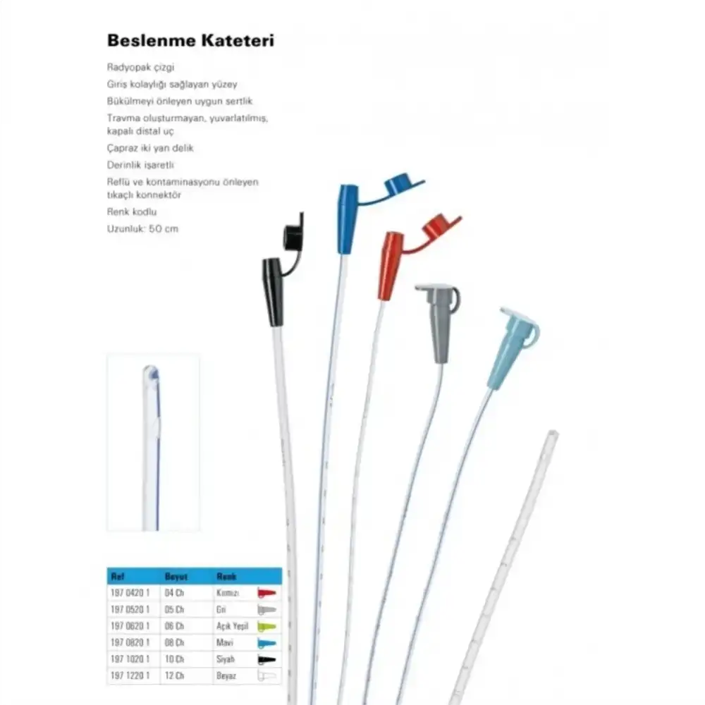Bıçakcılar Beslenme Sondası (Feeding Sonda) No: 12 (Beyaz) - 10 Adet