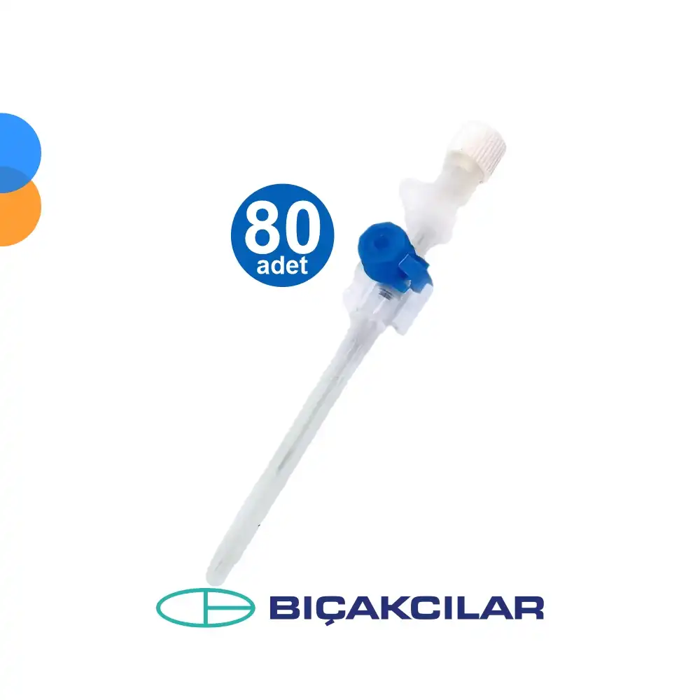 Bıçakcılar Branül (İntraket) 22G Mavi 80li Kutu