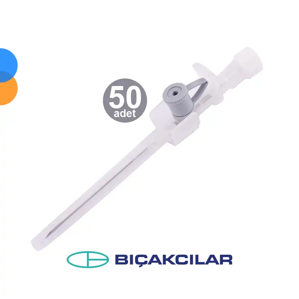 Bıçakcılar Branül (İntraket) Gri (16G) 50li Kutu