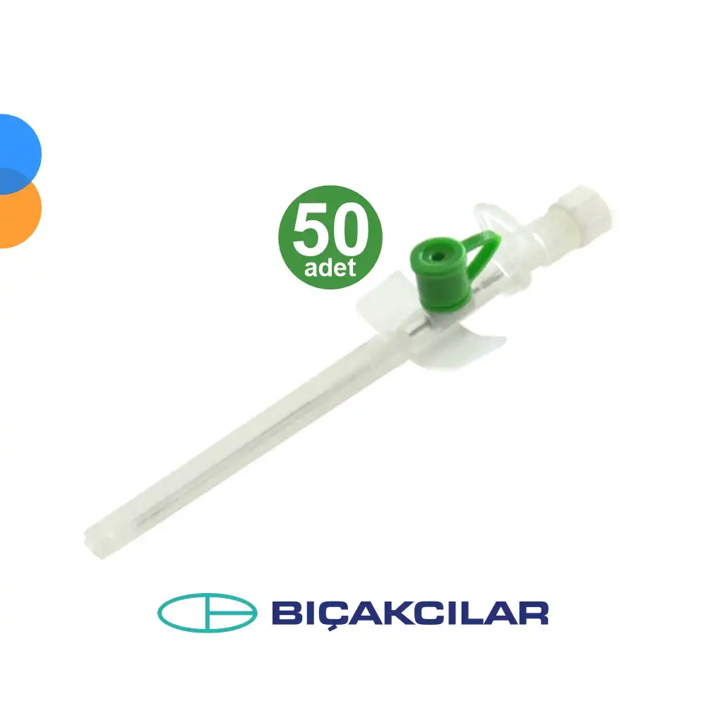 Bıçakcılar Branül (İntraket) Yeşil (18G) 50li Kutu