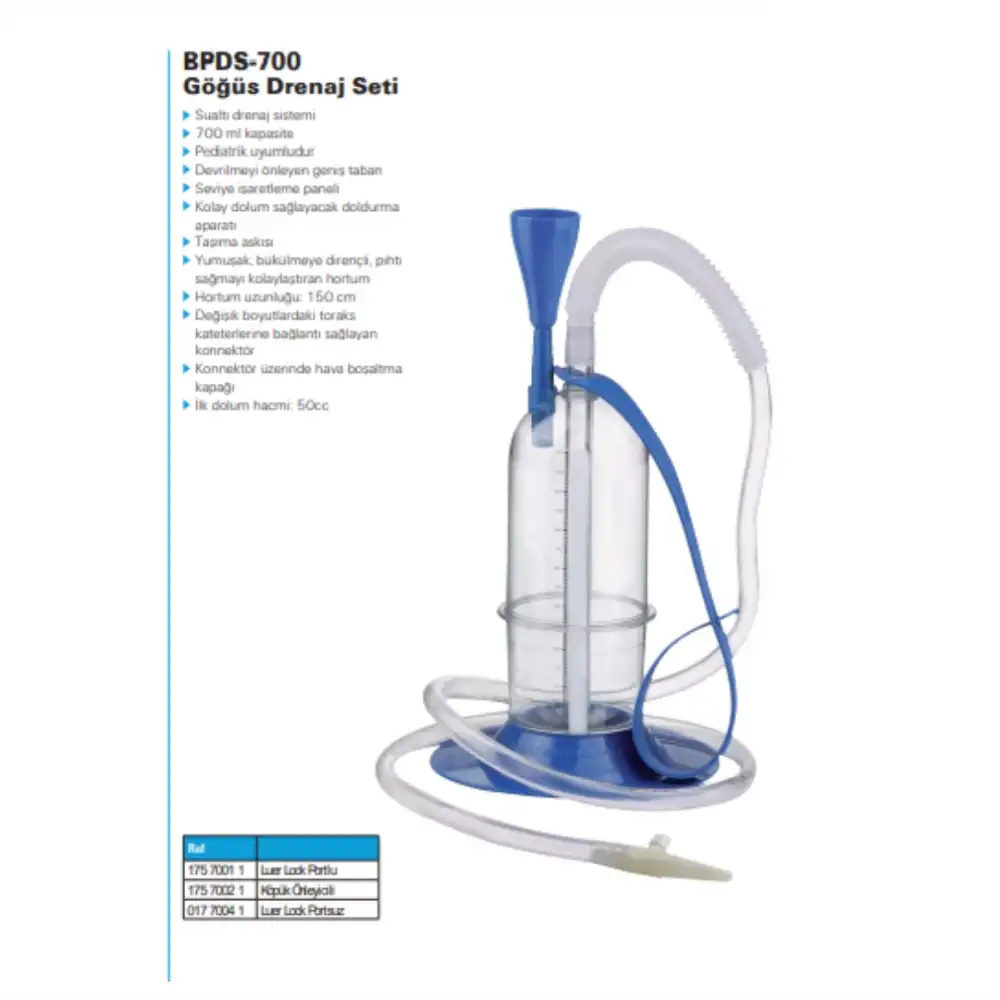 Bıçakcılar Göğüs Drenaj Seti (Pediatrik) BPDS-700
