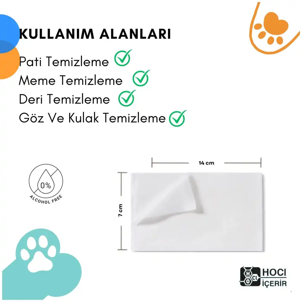 Bioxi Animal Health Kedi Köpek Çok Amaçlı 30’lu Temizleme Mendili