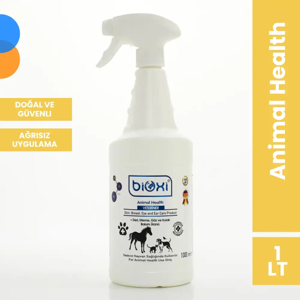 Bioxi Animal Health Sprey 1 LT – Deri, Meme, Göz ve Kulak Bakım Ürünü
