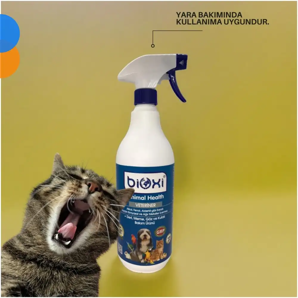 Bioxi Animal Health Sprey 1 LT – Deri, Meme, Göz ve Kulak Bakım Ürünü