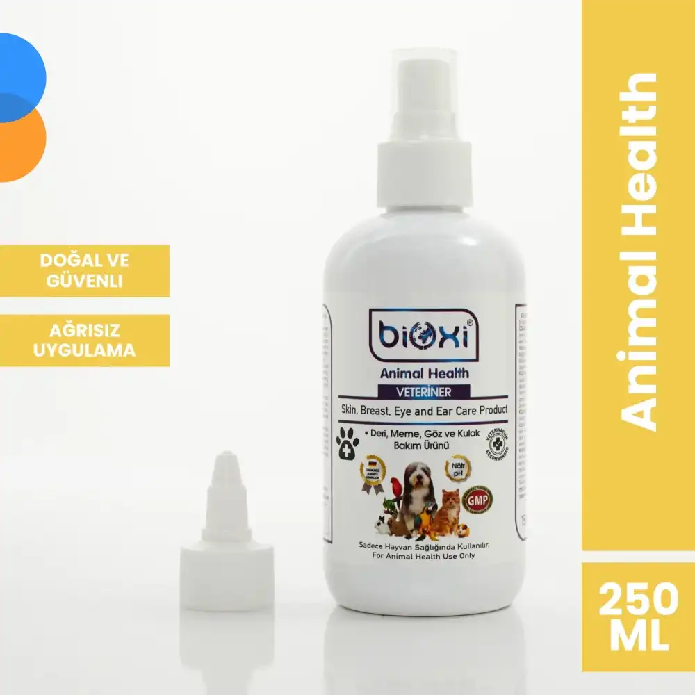 Bioxi Animal Health Sprey 250 ML – Deri, Meme, Göz ve Kulak Bakım Ürünü