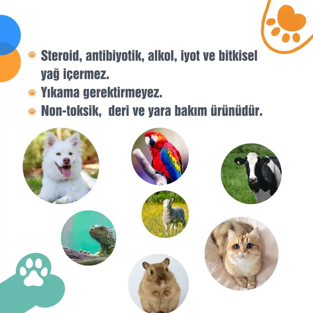 Bioxi Animal Health Sprey 5 LT Deri, Meme, Göz ve Kulak Bakım Ürünü