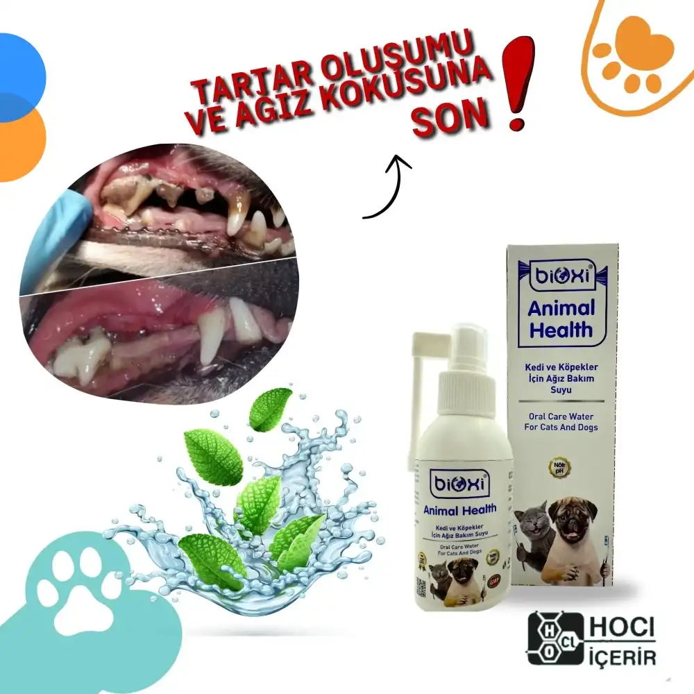 Bioxi Kedi ve Köpekler İçin Ağız Bakım Suyu 100 ml