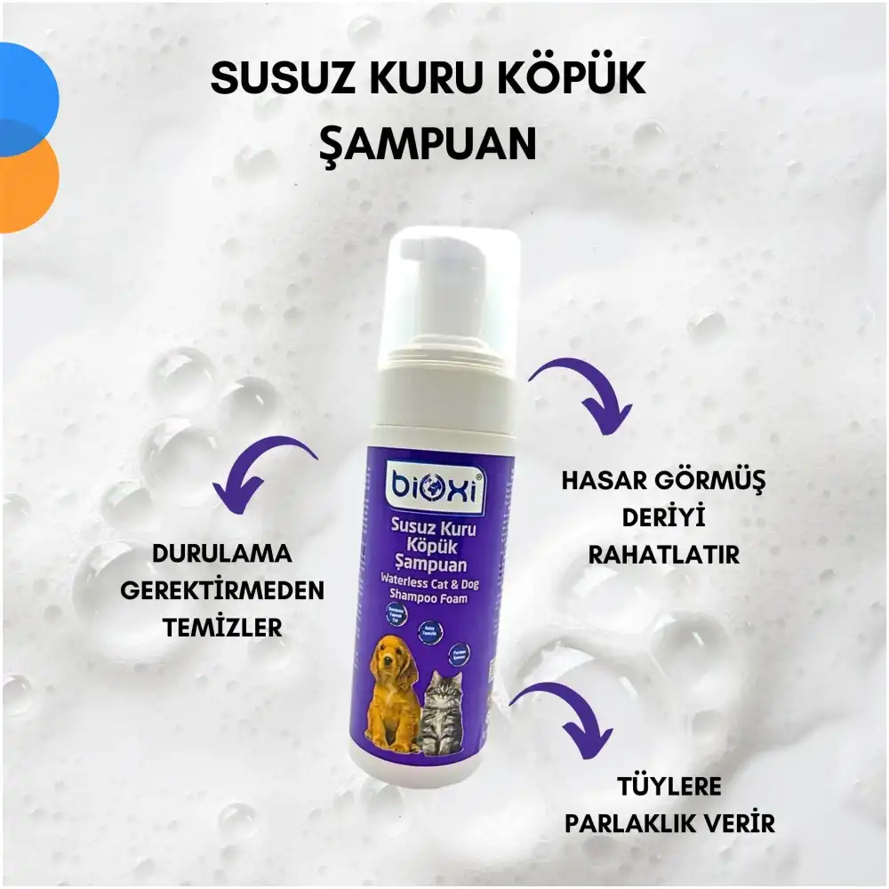 Bioxi Susuz Kuru Köpük Şampuan 150 ML – Köpük Pompalı ile Kolay ve Pratik Temizlik