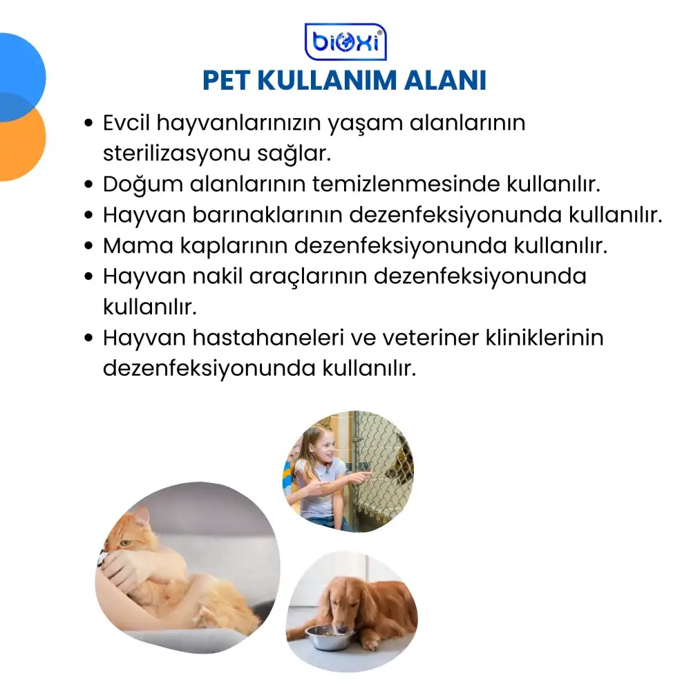 Bioxi Veteriner ve Hayvan Dezenfektanı 1 LT | Etkili Hipokloröz Asit (HOCl) Bazlı Çözüm