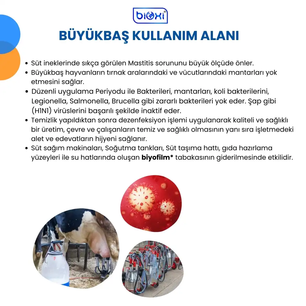 Bioxi Veteriner ve Hayvan Dezenfektanı 1 LT | Etkili Hipokloröz Asit (HOCl) Bazlı Çözüm