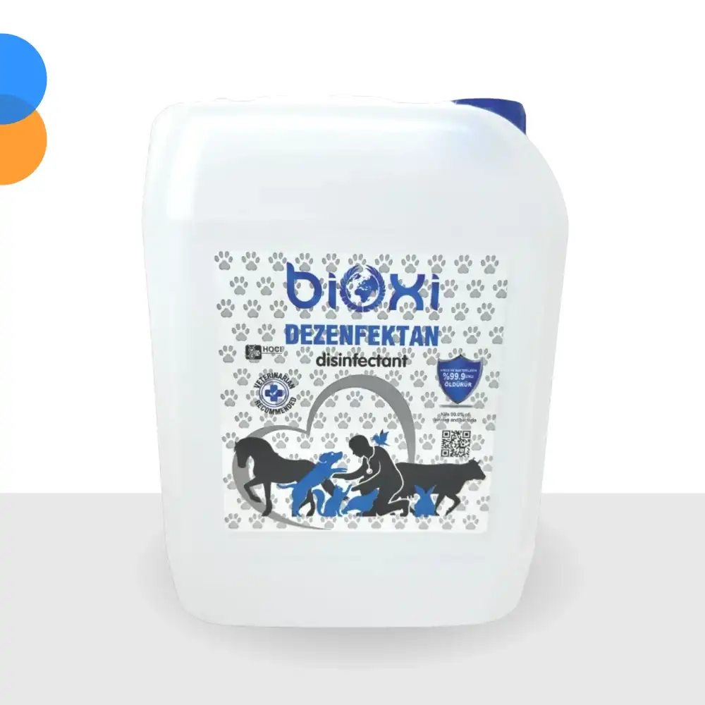 Bioxi Veteriner ve Hayvan Dezenfektanı 5 LT | Etkili Hipokloröz Asit (HOCl) Bazlı Çözüm
