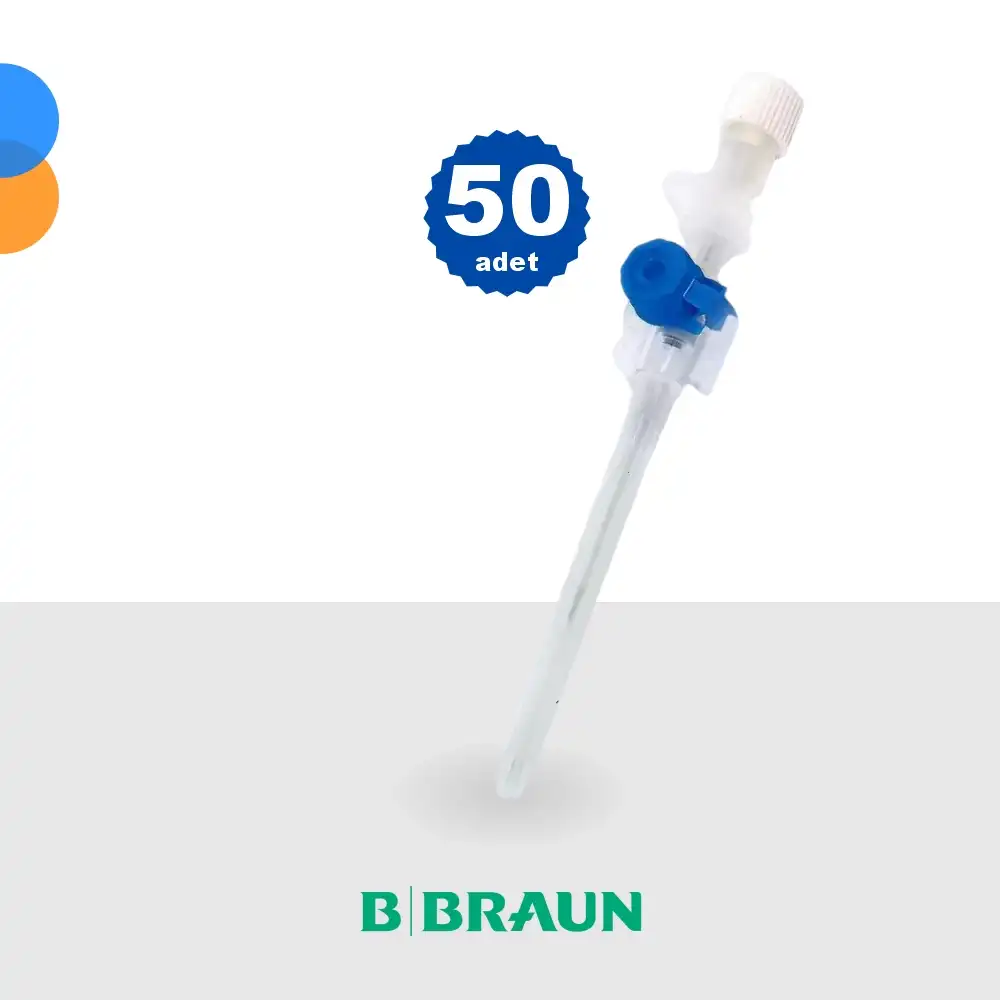 Braun Vasofix Branül (İntraket) Mavi (22G) 50li Kutu