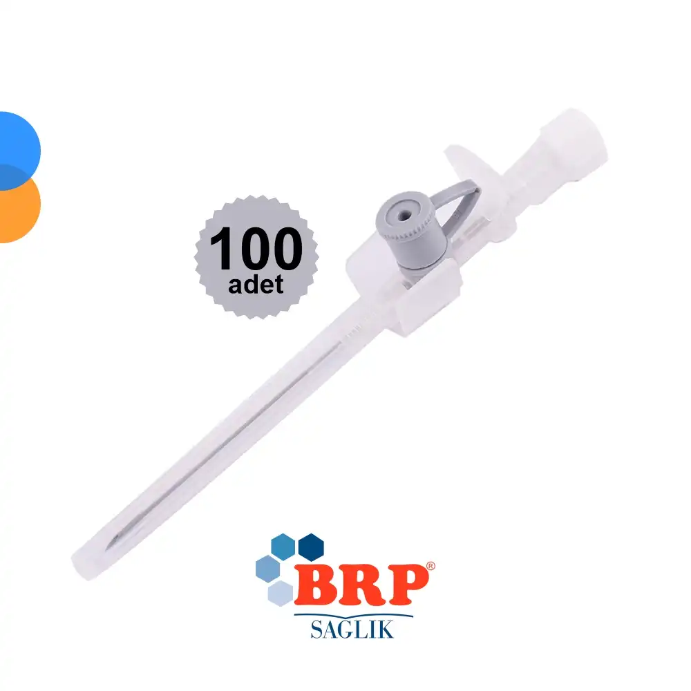 BRP Branül (İntraket) Gri 16G - 100 lü Kutu