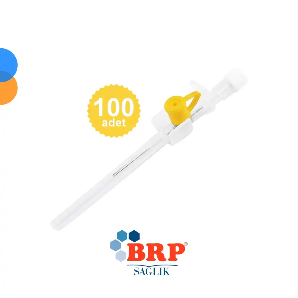 BRP Branül (İntraket) Sarı 24G - 100 lü Kutu