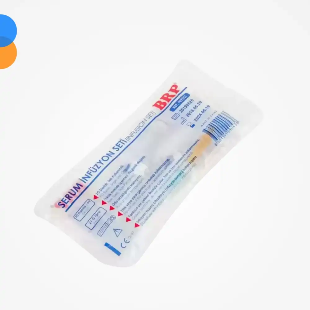 BRP İnfüzyon Seti (Serum Seti) Kilitli Yeşil Uçlu 500lü Koli
