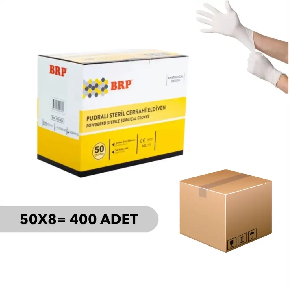 Steril Eldiven Pudralı No: 7 - 1 Koli - 400 Adet