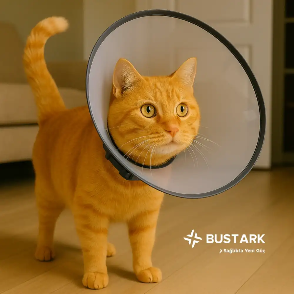 Bustark Kedi Köpek Elizabeth Kauçuk Dikişli Yakalık 10cm