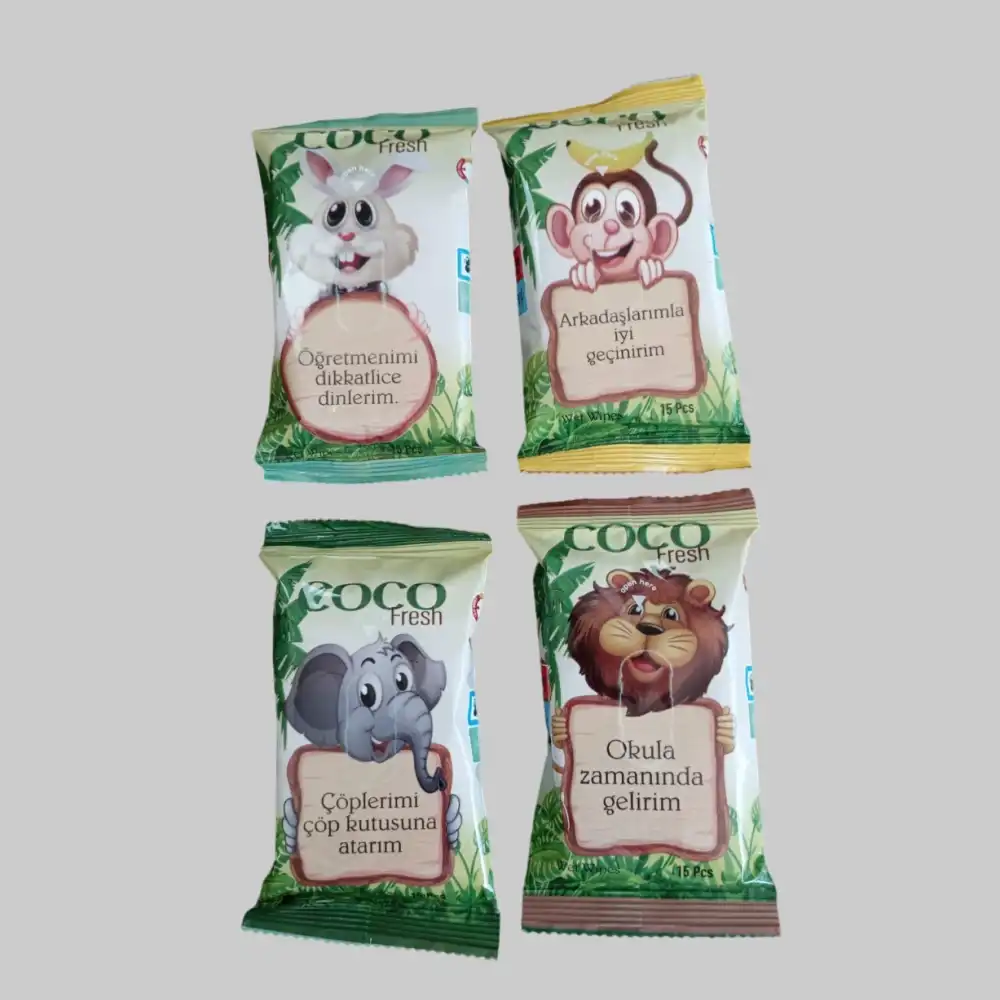 Coco Fresh Cep Islak Mendil (15li Paket) 36lı Kutu - Safrai Hayvanlar
