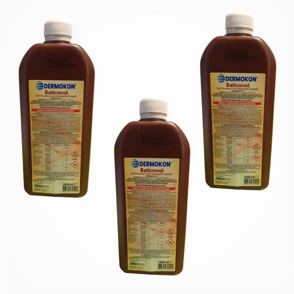 Dermokon Batikon (Antiseptik Çözelti) 1000ml - 3 Adet