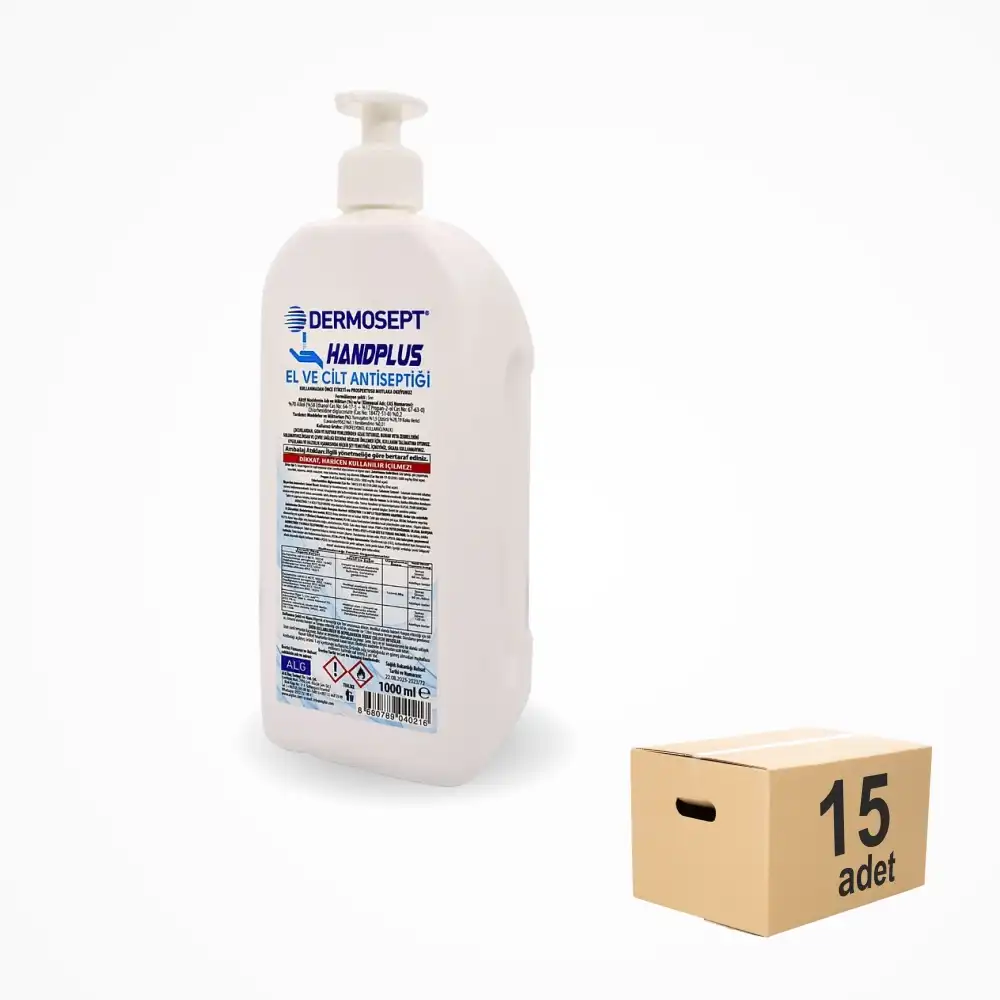 Dermosept Handplus El Ve Cilt Antiseptiği 1000 ml - 15 Adet (1 Koli)