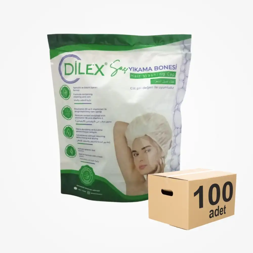 Dilex Hasta Saç Yıkama Bonesi - 100 Adet (1 Koli)