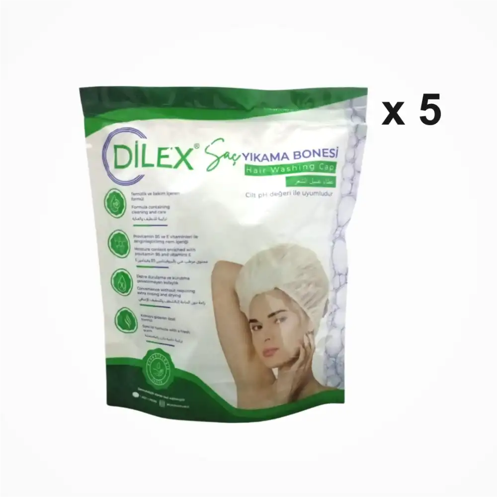 Dilex Hasta Saç Yıkama Bonesi - 5 Adet