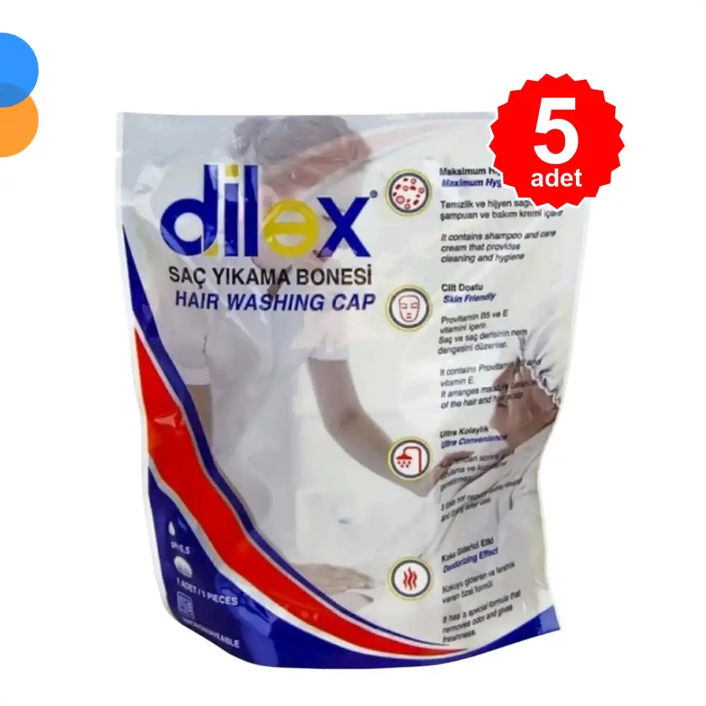 Dilex Hasta Saç Yıkama Bonesi - 5 Adet