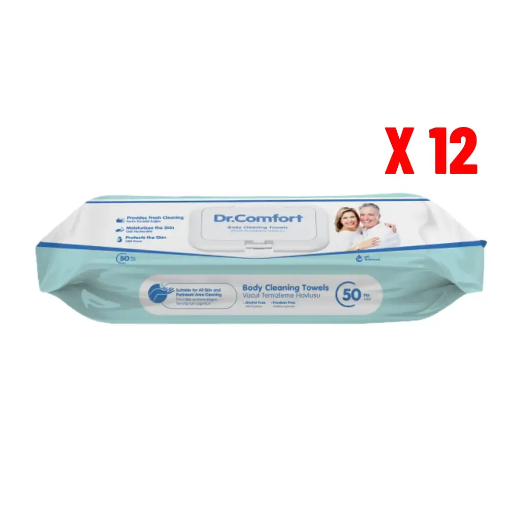 Dr Comfort Vucüt Temizleme Havlusu 50li x 12 Paket