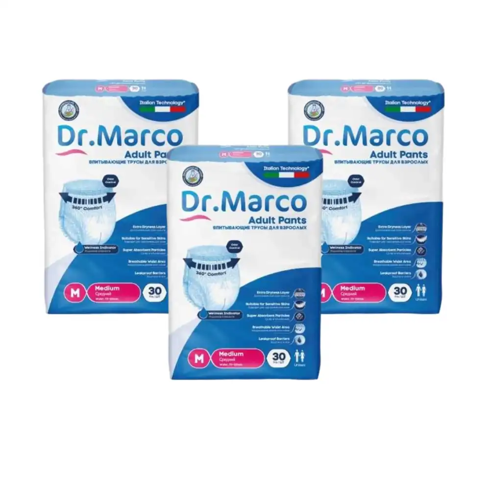 Dr. Marco Hasta Bezi Emici Külotlu Orta Boy ( M) 90 adet - 3 Paket